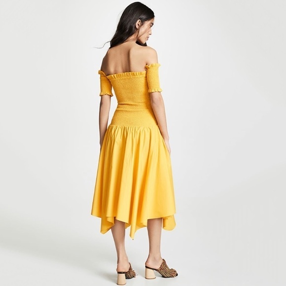 NWT Petersyn REVOLVE Jackie Yellow SmockMidi Dress - Picture 3 of 8